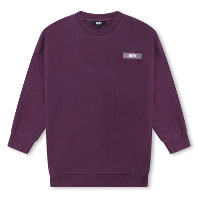 рокля,dkny,kids,long,sleeve,jersey,dress,violet,910