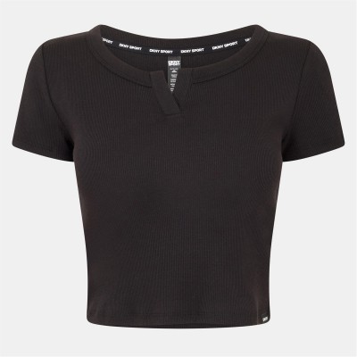 тениска,дамски,топове,dkny,rib,t,shirt,ld99,black
