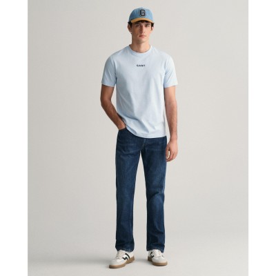 дънки,мъжки,дънки,gant,regular,fit,jeans,worn,blue
