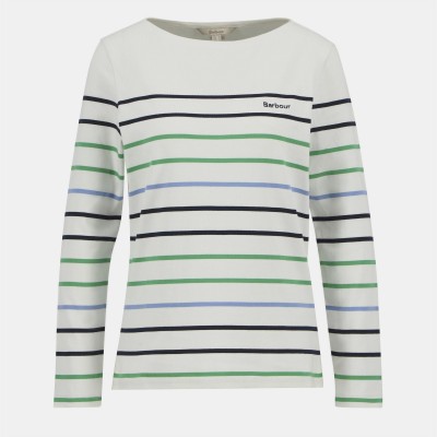 фланелка,с,дълъг,ръкав,дамски,топове,barbour,hawkins,striped,long,sleeved,top,cloud,stripe