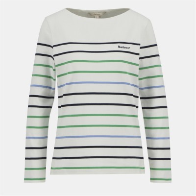 фланелка,с,дълъг,ръкав,дамски,топове,barbour,hawkins,striped,long,sleeved,top,cloud,stripe