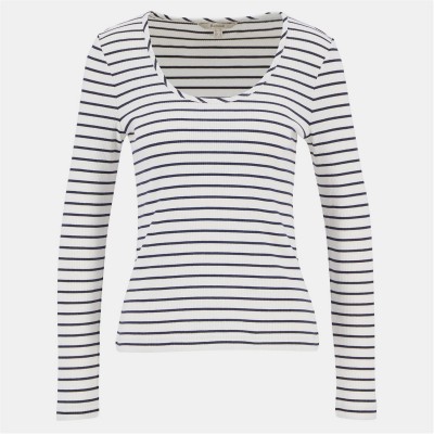 тениска,дамски,топове,barbour,women's,blake,long,sleeve,t,shirt,cloud,stripe