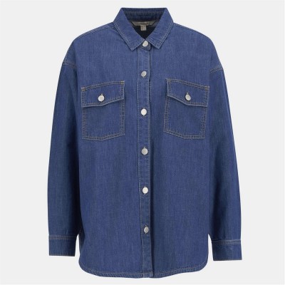 дамски,ризи,barbour,women's,b.li,woodrow,long,sleeve,denim,shirt,authentic