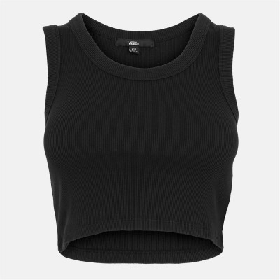 дамски,потник,дамски,топове,vans,drew,rib,tank,ave,black,vest,womens,black