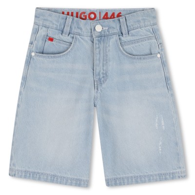 къси,панталони,детски,3/4,панталони,детски,облекла,hugo,hugo,denim,shorts,jn63,light,blue