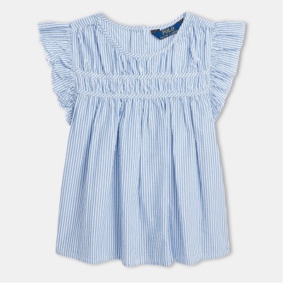 детски,3/4,панталони,polo,ralph,lauren,striped,cotton,blouse,juniors,blue,wht