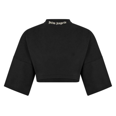 къса,блуза,дамски,топове,palm,angels,women's,crop,top,black