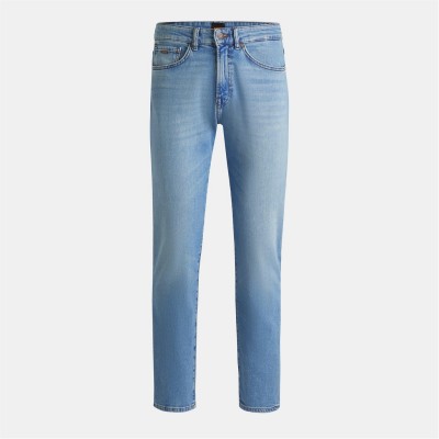 дънки,промоция,на,зимни,облекла,мъжки,дънки,boss,men's,re.maine,bc,straight,denim,jeans,with,iconic,logo,patch,bright,blue