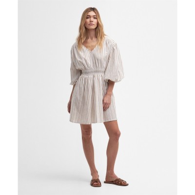 рокля,дамски,поли,и,рокли,barbour,ella,striped,mini,dress,white,tannin