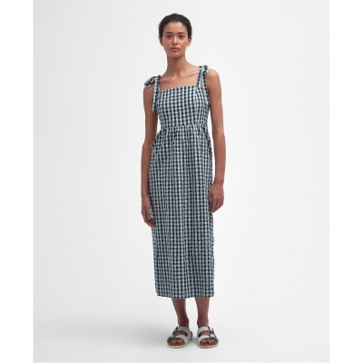рокля,дамски,поли,и,рокли,barbour,abigail,gingham,midi,dress,blue,haze