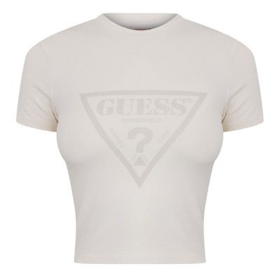 бебешка,тениска,дамски,топове,дамски,тениски,guess,guess,tri,baby,tee,ld44,sandy,shore,mlt
