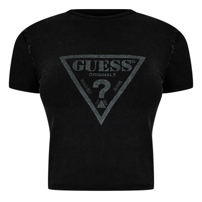 бебешка,тениска,дамски,топове,guess,guess,tri,baby,tee,ld44,jet,black,mlt