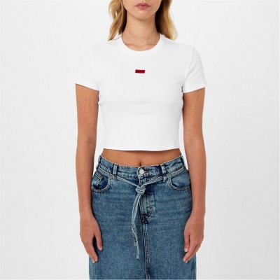 къса,блуза,дамски,топове,hugo,deluisa,crop,top,white,100