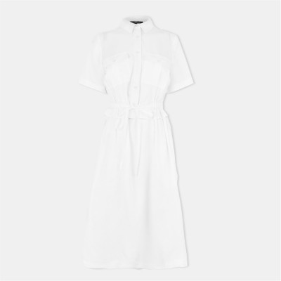 рокля,дамски,поли,и,рокли,french,connection,women's,arielle,shirt,dress,10,linen,white