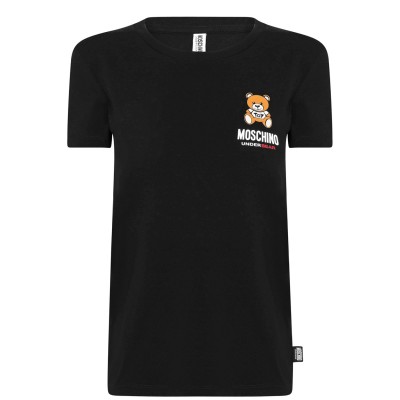 тениска,дамски,топове,moschino,underbear,t,shirt,black,0555