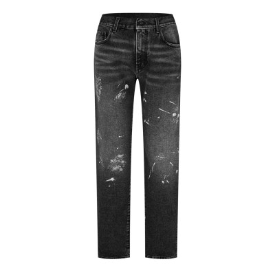 дънки,мъжки,дънки,off,white,distressed,diag,jeans,grey