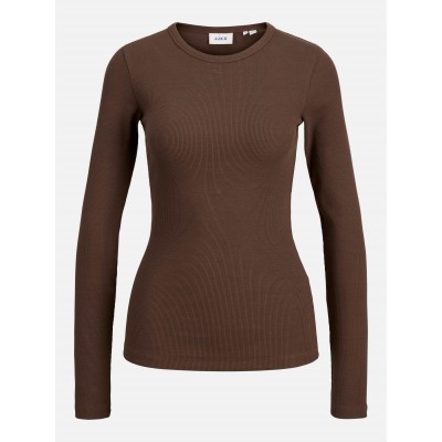 дамска,тениска,jjxx,women,s,freya,rib,long,sleeve,t,shirt,bracken