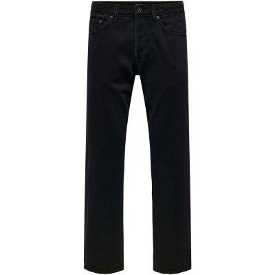 дънки,мъжки,дънки,only,and,sons,men's,straight,leg,jeans,black