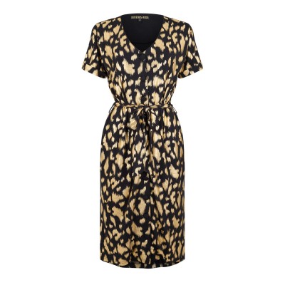 рокля,дамски,поли,и,рокли,biba,biba,foil,printed,dress,gold,animal