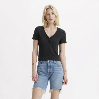 тениска,дамски,топове,levis,short,sleeve,striped,t,shirt,caviar