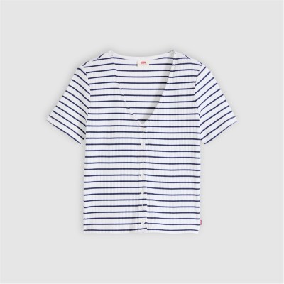 тениска,дамски,топове,levis,short,sleeve,striped,t,shirt,peacoat,stripe