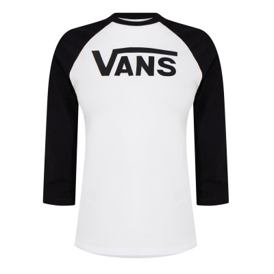 тениска,дамски,тениски,vans,mid,sleeve,raglan,t,shirt,white