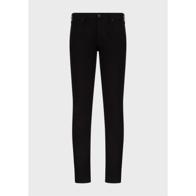 дънки,мъжки,дънки,emporio,armani,men's,slim,fit,j06,jeans,solid,black,0005