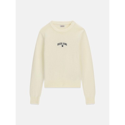дамска,тениска,дамски,топове,guess,women,s,cotton,star,embroidered,long,sleeve,t,shirt,warm,white