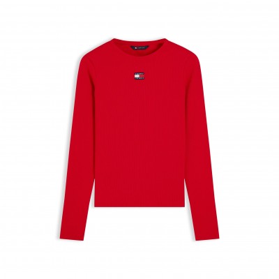 тениска,дамски,топове,tommy,jeans,tj,bdg,ls,t,shirt,ld64,lavish,red