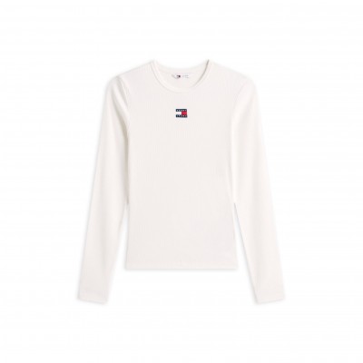 тениска,дамски,топове,tommy,jeans,tj,bdg,ls,t,shirt,ld64,ecru