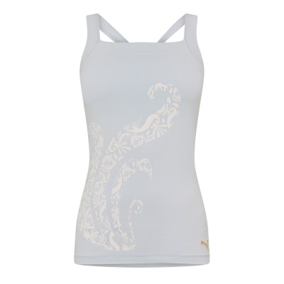 разпродажба,puma,дамски,топове,дамски,потници,puma,shala,printed,top,(vest),womens,white