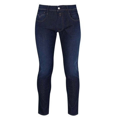 дънки,мъжки,дънки,мъжки,ежедневни,облекла,replay,hyperflex,anbass,slim,jeans,dark,blue,007