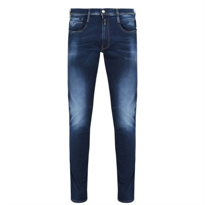 дънки,мъжки,дънки,replay,hyperflex,anbass,slim,jeans,dark,blue,007