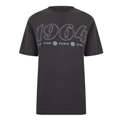 тениска,дамски,топове,biba,biba,vintage,printed,t,shirt,1964,hotfix