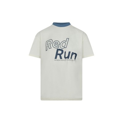 тениска,дамски,топове,red,run,women's,logo,oversized,t,shirt,blue,beige
