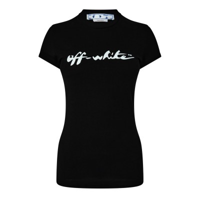 тениска,дамски,топове,off,white,script,logo,t,shirt,black,white