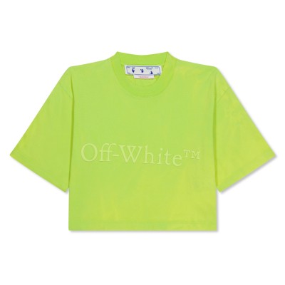 дамска,тениска,дамски,топове,off,white,women,s,laundry,cotton,short,sleeve,t,shirt,yellow,fluo