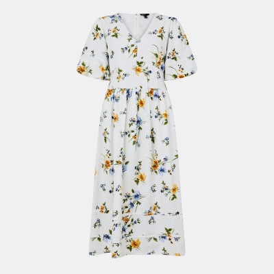 дамска,рокля,дамски,поли,и,рокли,nobodys,child,women,s,clover,midi,tea,dress,multi