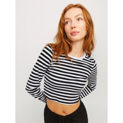 дамски,топове,jjxx,feline,stripe,t,ld00,bright,white