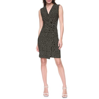 дамска,рокля,дамски,поли,и,рокли,dkny,women,s,sl,jersey,wrap,dress,black,coconut