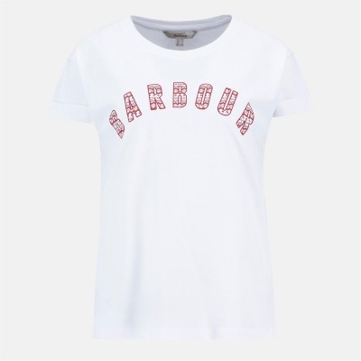 тениска,дамски,топове,barbour,kingsford,t,shirt,white