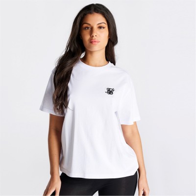 дамски,тениски,дамски,топове,siksilk,t,shirts,ld99,white