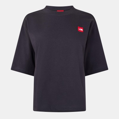 дамска,тениска,дамски,топове,the,north,face,womens,red,box,boxy,t,shirt,obsidian
