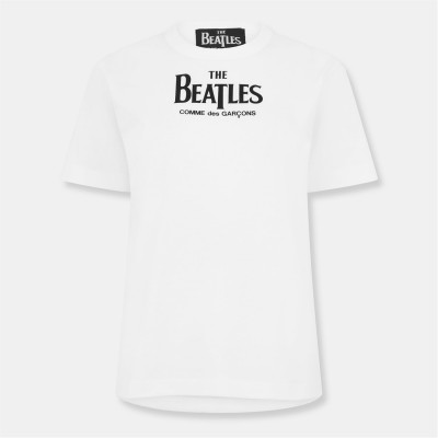тениска,дамски,топове,comme,des,garcons,play,women's,beatles,regular,fit,t,shirt,white