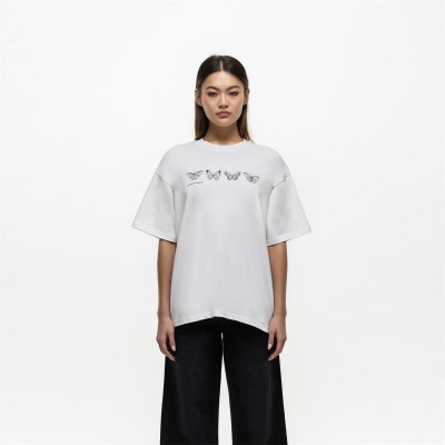 тениска,дамски,тениски,дамски,топове,good,for,nothing,oversized,t,shirt,white,white