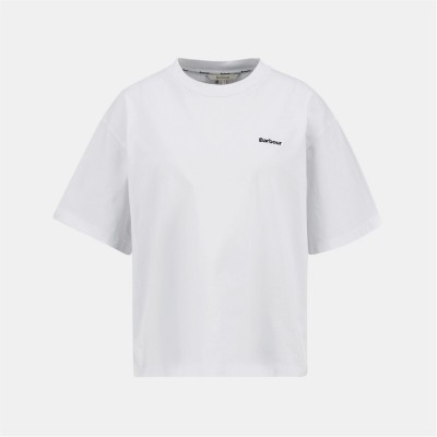 тениска,дамски,топове,barbour,women's,jema,oversized,t,shirt,white