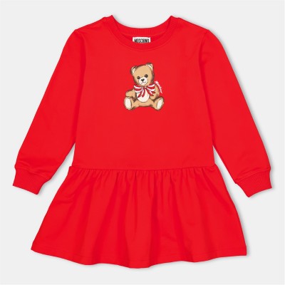 рокля,детски,3/4,панталони,moschino,kids',modern,soft,fabric,jumper,dress,poppy,red,50109