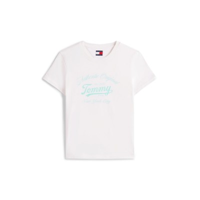 тениска,дамски,топове,tommy,jeans,tj,logo,tee,ld53,white
