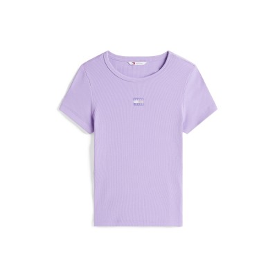 тениска,дамски,топове,tommy,jeans,tj,badge,rib,tee,ld53,ophelia,purple