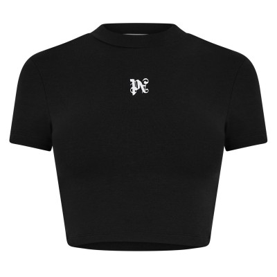 тениска,дамски,топове,palm,angels,monogram,fitted,t,shirt,black